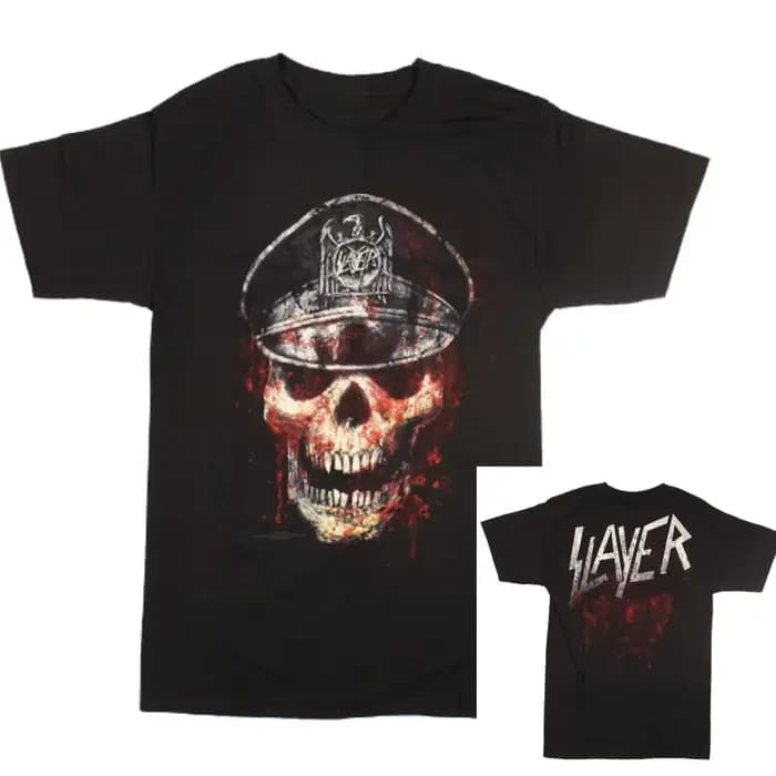 T-Shirt en coton avec image de la bande Hell Awaits Slayer, Streetwear d'été pour hommes et femmes