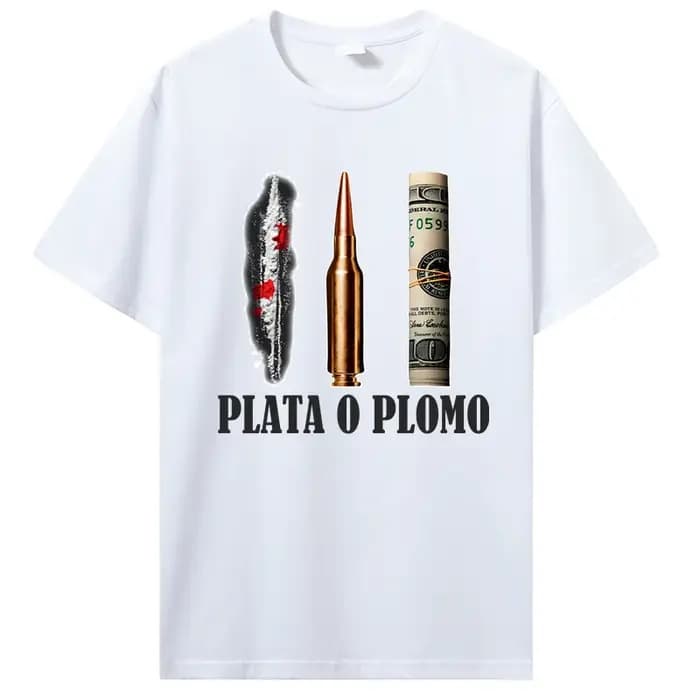 T-shirt pour homme, couleur argent ou plomb, EL Patron