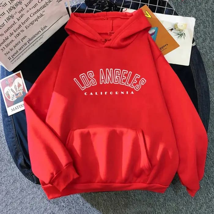 Los Angeles sweats à capuche lettre impression