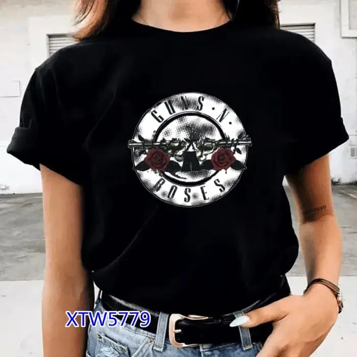 T-shirt de groupe de rock GUNS and Roses pour femmes