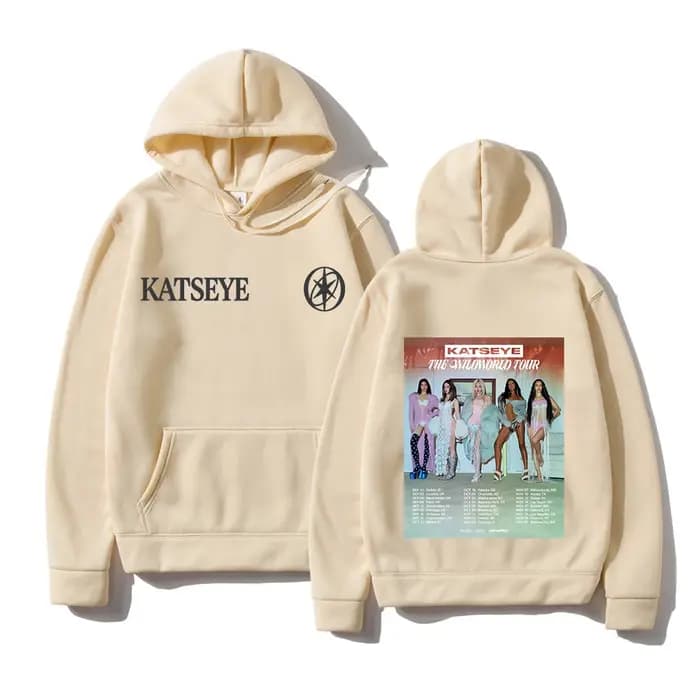 KATSEYE THE WILDWORLD TOUR 2026 Hoodie PINKY UP 2 Album Sweat-shirt vintage pour femme