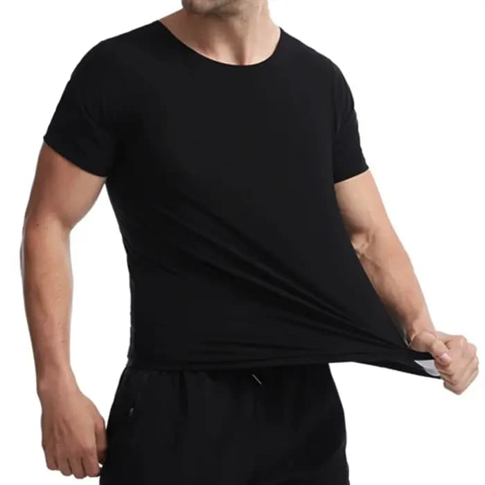 Sauna Sweat Shirt pour hommes manches courtes corps Shaper Gym exercice Fitness haut Shapewear