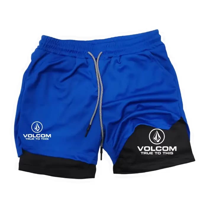 VOLCOM – short de course 2 en 1 imprimé pour hommes