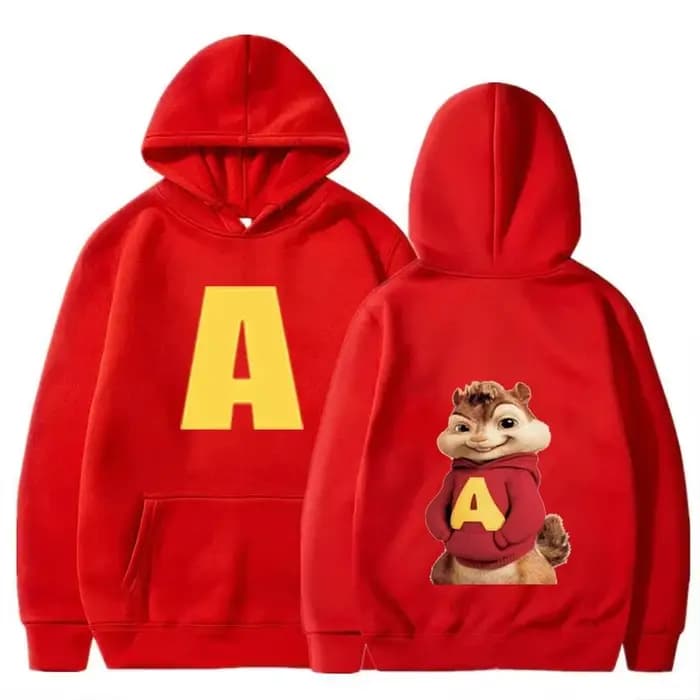 Sweat à capuche de dessin animé doux et confortable Alvin et les Chipmunks vert rouge bleu marine