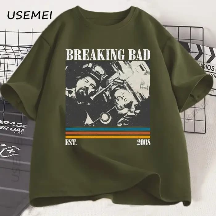 Breaking Bad T-Shirt décontracté à manches courtes Vintage