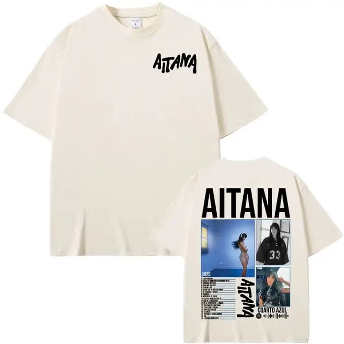 Chanteur Aitana Cuarto Azul Tour graphique t-shirts hommes femmes mode esthétique à manches courtes