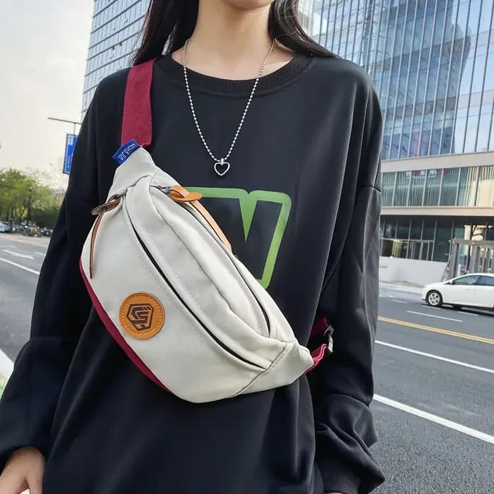Sac de poitrine mode décontracté polyvalent sac à bandoulière multi fonctionnel grande capacité sac de taille de sport
