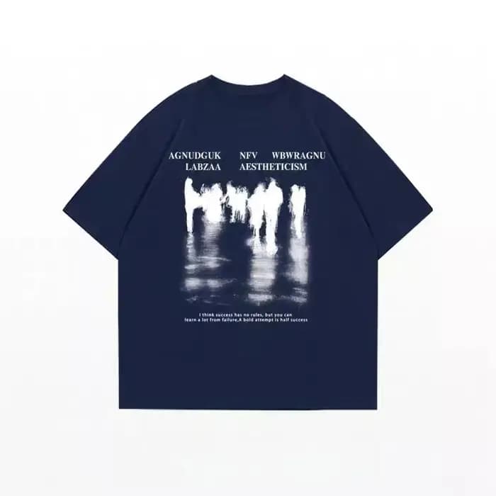 T-shirt à manches courtes ample à col rond imprimé pour homme