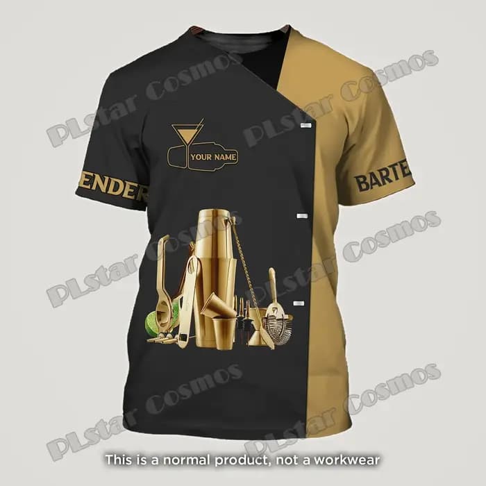 T-shirt unisexe avec nom personnalisé imprimé en 3D pour homme