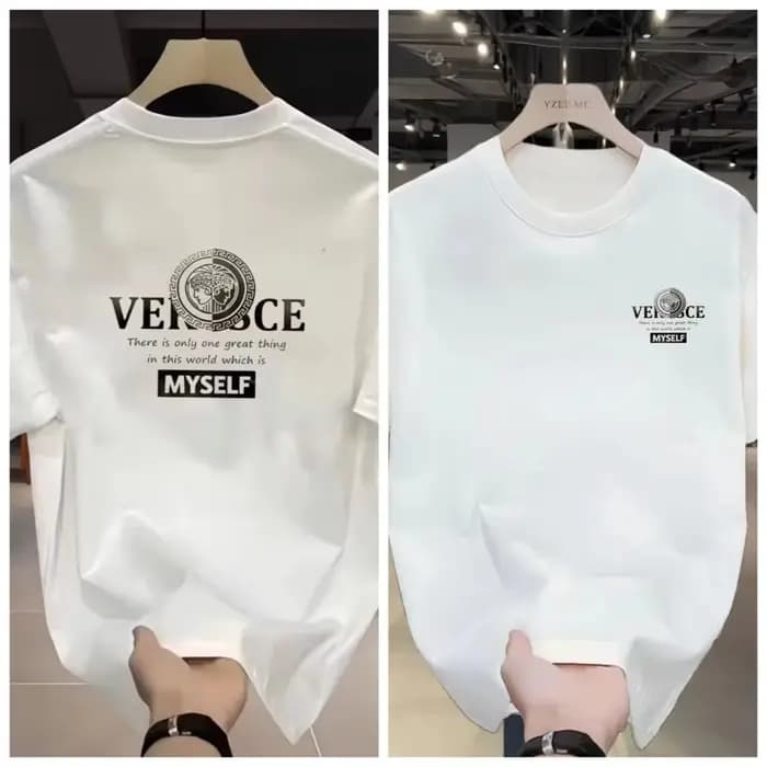 T-shirt imprimé tendance 2026 – Luxe léger haut de gamme en soie et coton pour hommes et femmes – Ch