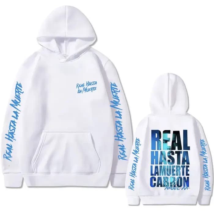 Sweat à capuche imprimé Real Hasta La Muerte pour hommes et femmes