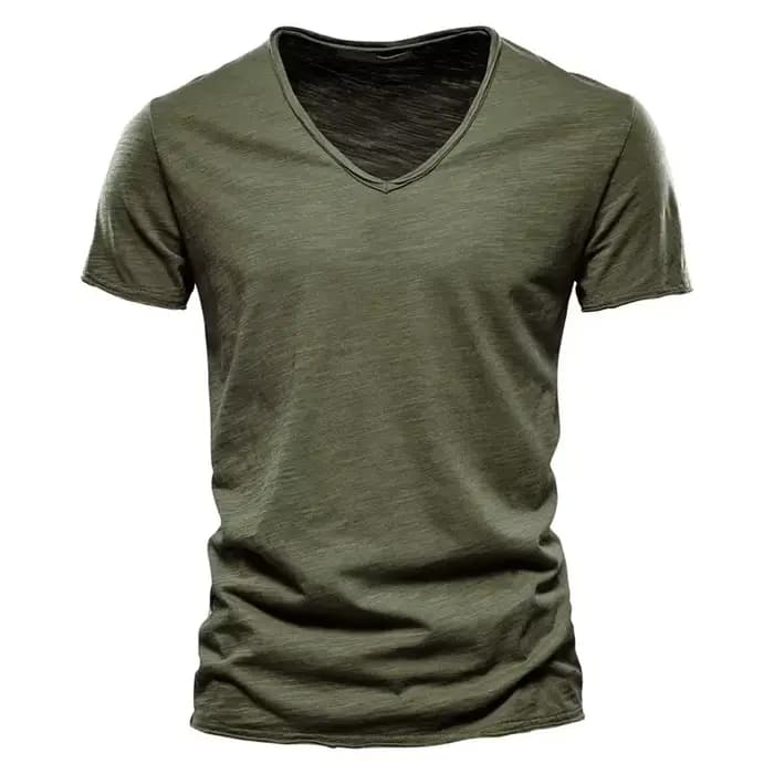 100% coton hommes T-shirt décontracté doux Fitness été mince T-shirts hommes vêtements de maison col