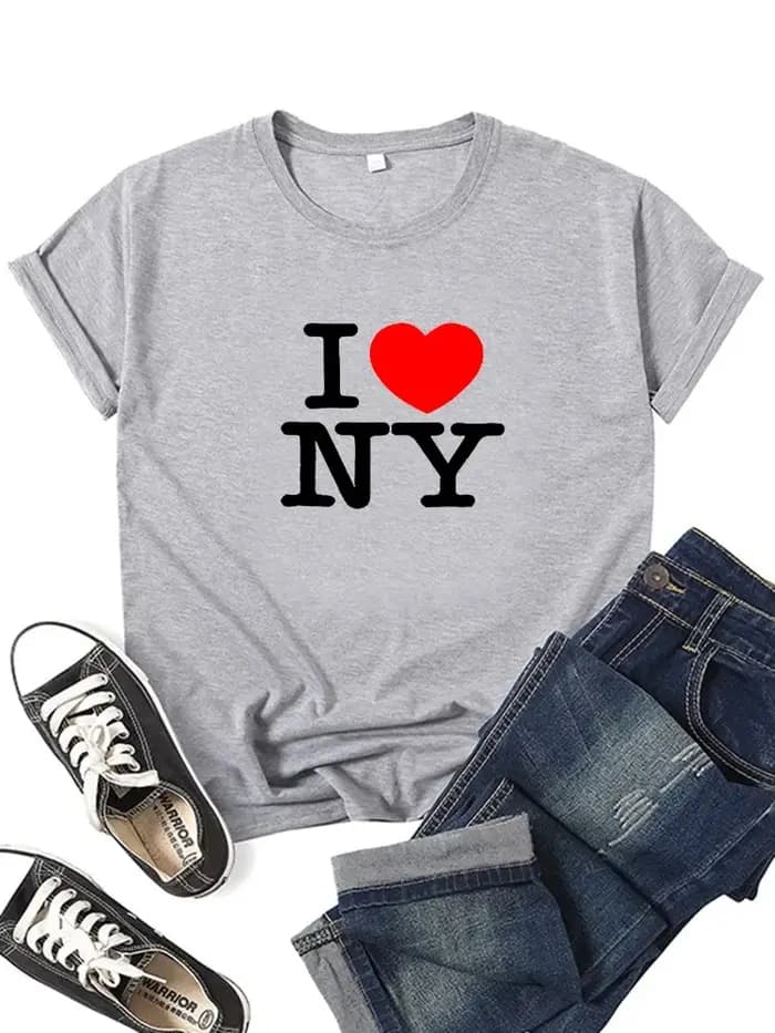 T-shirt graphique I Love NY New York pour femme