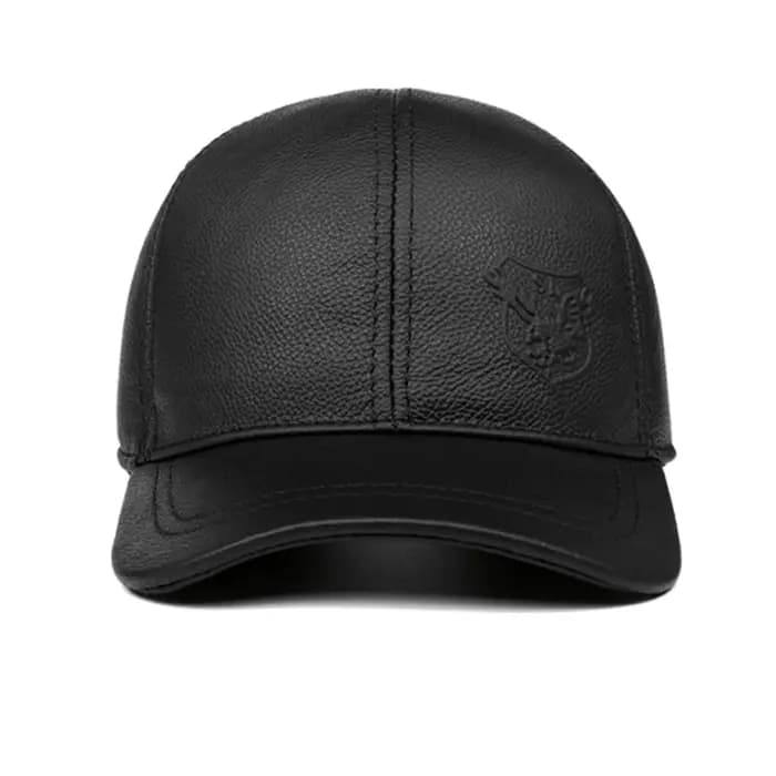 Casquettes de baseball en cuir véritable pour hommes