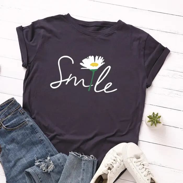 JBatteries CY-T-shirt en coton à manches courtes pour femmes