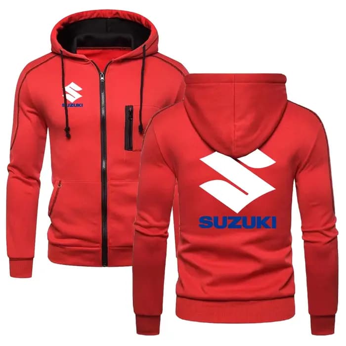 Sweat à capuche zippé pour homme avec logo Suzuki Racing Motorcycle Team