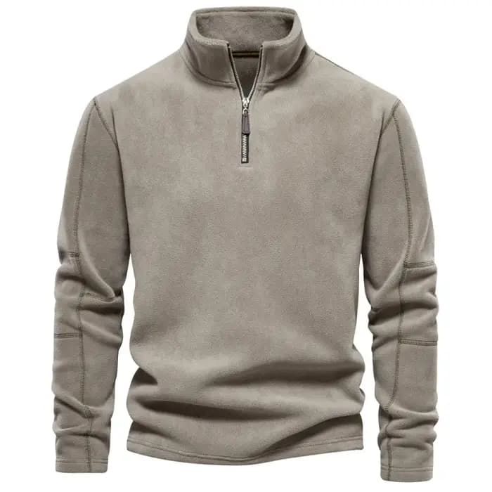 Sweat-shirt à capuche en polaire à manches longues pour homme