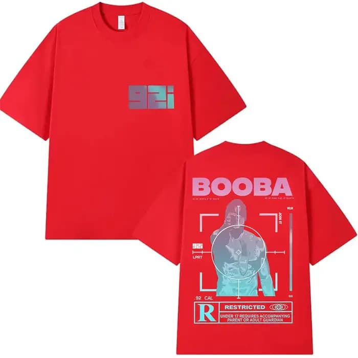 Rappeur BOOBA B2O Tour 2025 t-shirts graphiques hommes Hip Hop gothique à manches courtes T-shirt ré