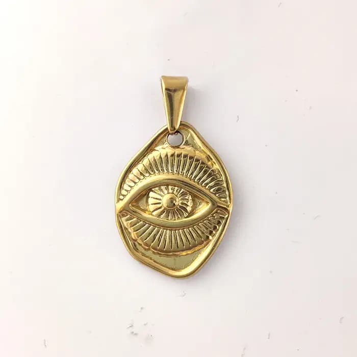 Collier maléfique Hip Hop Eyes - Bijoux pendentif oeil du diable pour hommes et femmes | Cadeau religieux en acier