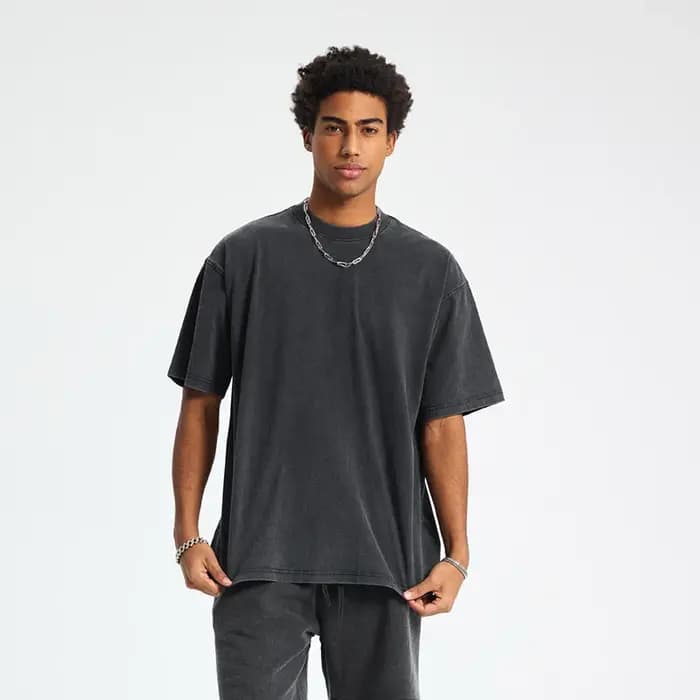 Été 2025 hommes plaine T-Shirt Streetwear 100 coton