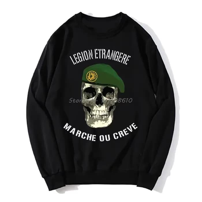 Sweat à capuche de la légion étrangère pour hommes, imprimé drôle, pull printemps-automne, Streetwea