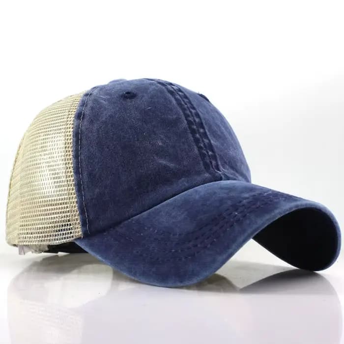Casquette de baseball en maille délavée pour hommes et femmes
