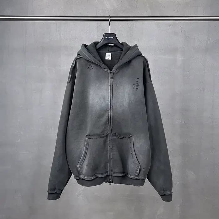 Sweat à capuche zippé pour hommes Y2k