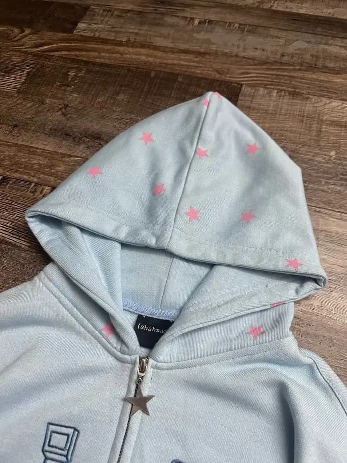 Sweat-shirt à capuche zippé Y2K Anime JoJo Shahzad
