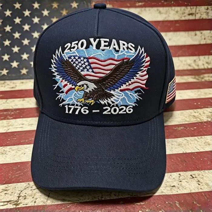Casquette de baseball brodée Aigle chauve