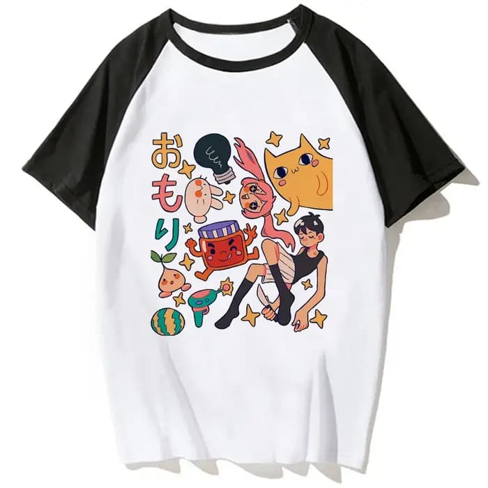 Omori t-shirts femmes japonais été t-shirt fille bande dessinée vêtements