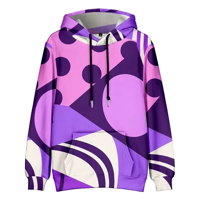 Sweat à capuche à motif géométrique pour femmes