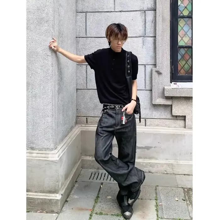 Jeans droits de style japonais
