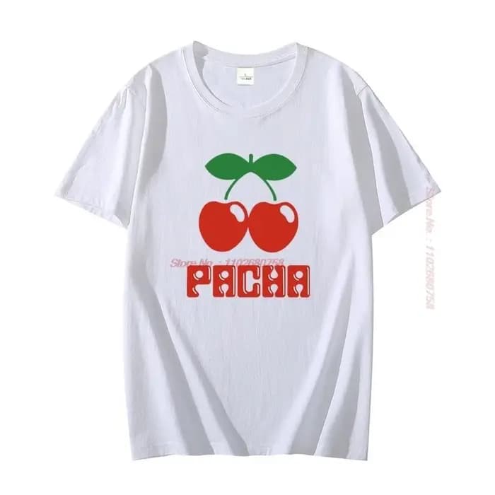 Pacha Ibiza T-shirts graphiques unisexes à la mode en coton grande taille à manches courtes T-shirt d'été de haute qualité pour hommes