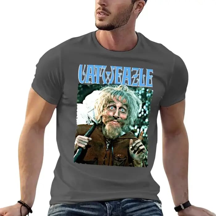 T-shirt Catweazle (transparent) à manches courtes avec imprimé élégant