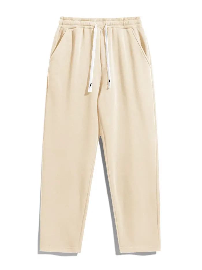 Pantalon de sport décontracté pour homme, 5 pièces, coupe droite, tissu confortable, idéal pour les