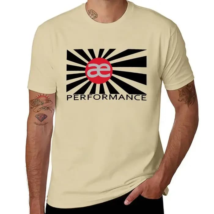 T-shirt graphique à manches courtes et col rond pour hommes