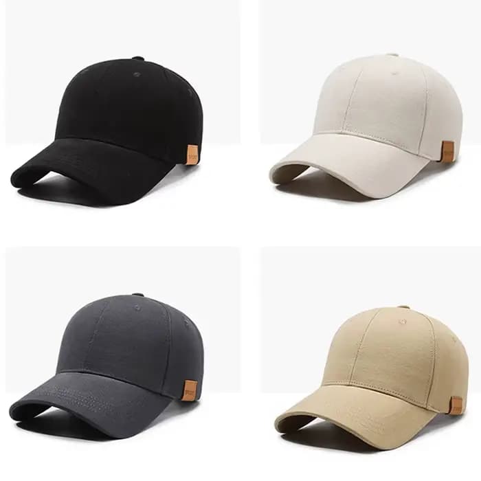 Casquette de baseball pour homme grande taille, visière profonde, couleur unie, protection solaire, réglable, pour activités de plein air et sport décontracté