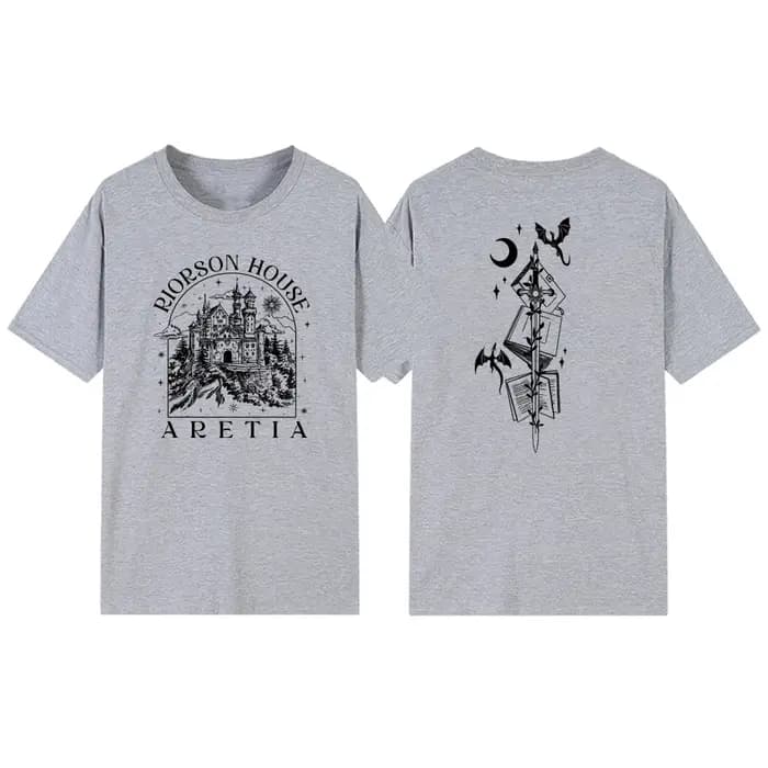 Xaden Riorson House T-Shirts chemise flamme de fer Dragon t-shirt 2 faces unisexe à manches courtes
