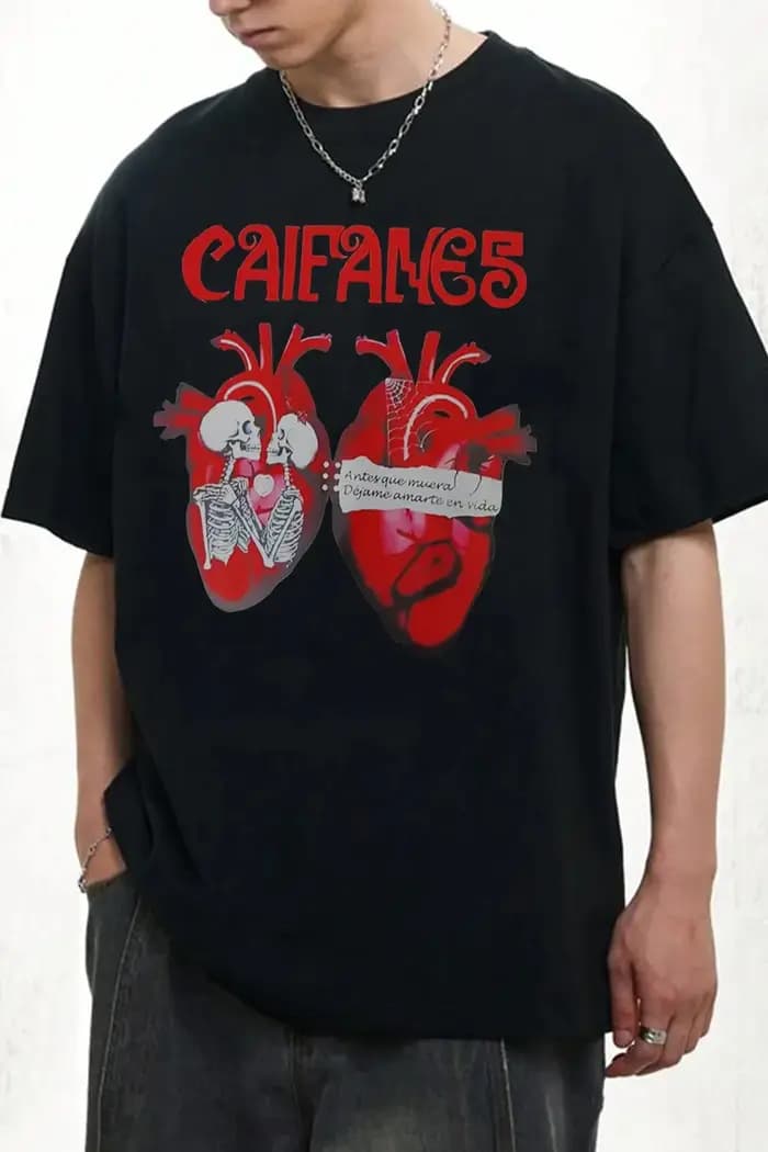 T-shirt graphique du groupe de rock latin mexicain Caifanes pour hommes et femmes