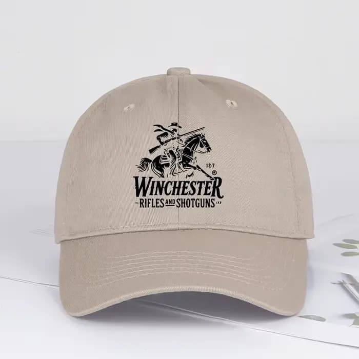 Casquette de baseball souple avec logo Winchester Cowboy imprimé