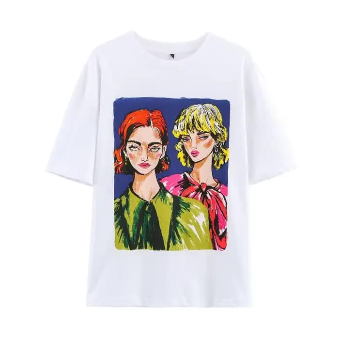 TRAFZR femmes T-shirts été 2025 Y2k Streetwear mode filles à manches courtes t-shirt col rond