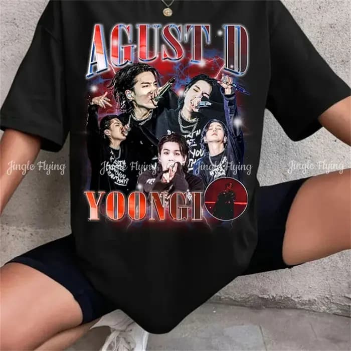 Agust D Tour T-Shirt Vintage Min Yoongi Chemise de tournée mondiale