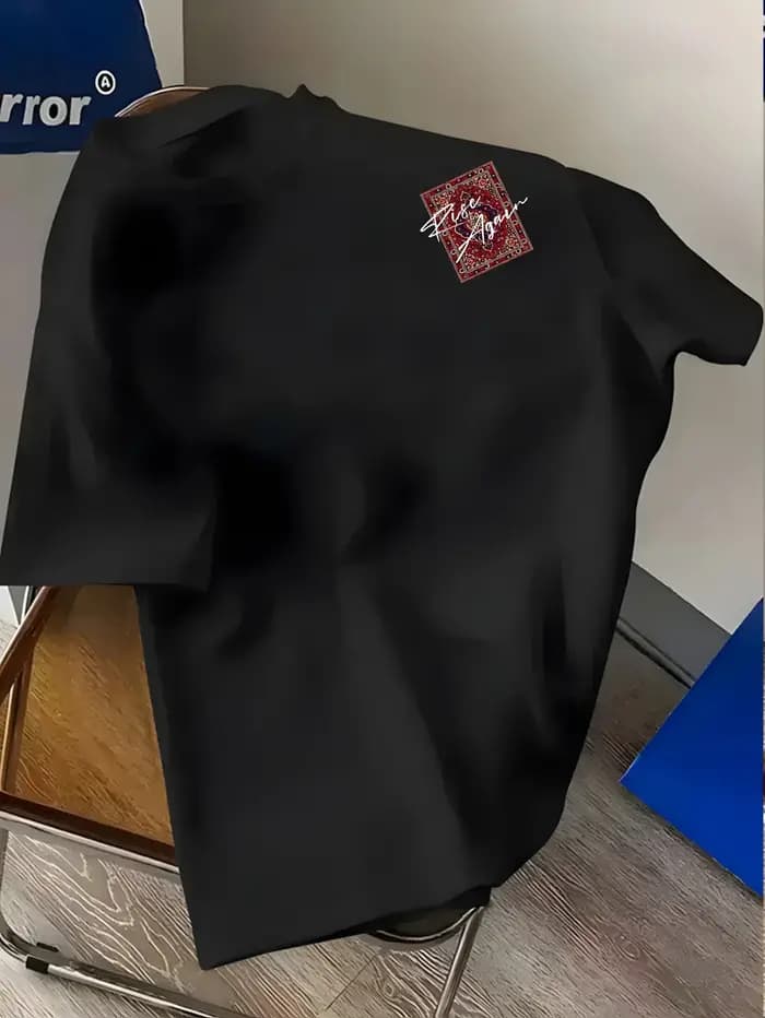 T-shirt graphique à motif de tapis persan Rise Again pour homme