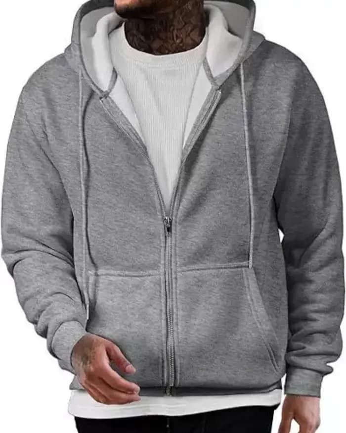 Sweat à capuche à manches longues avec fermeture éclair pour homme, vêtement de sport décontracté, c