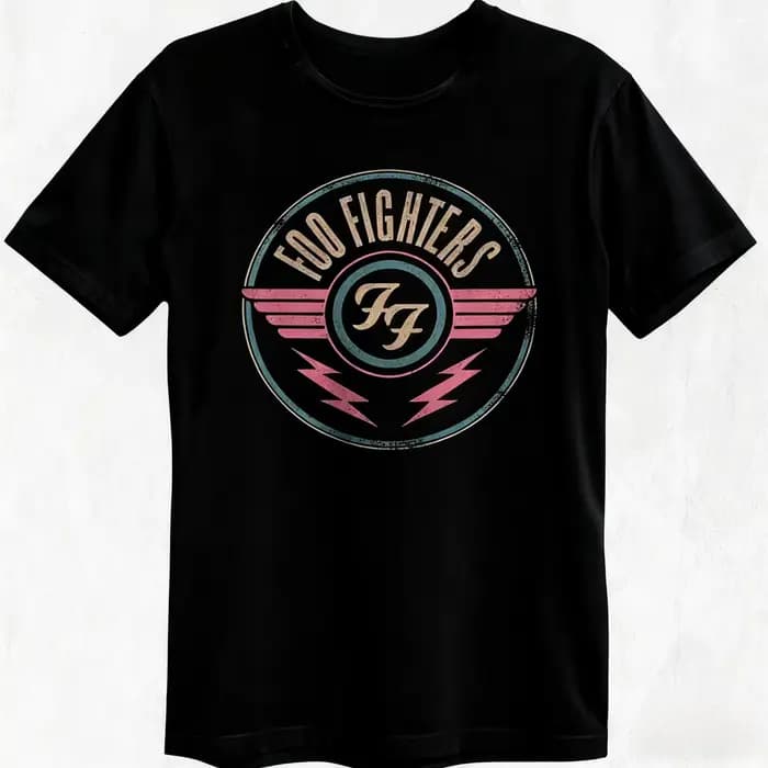 T-shirt Foo Fighters 2026 - Sous Licence - Neuf - T-shirts de Groupe Tailles S-4XL Luxe Haut de Gamm