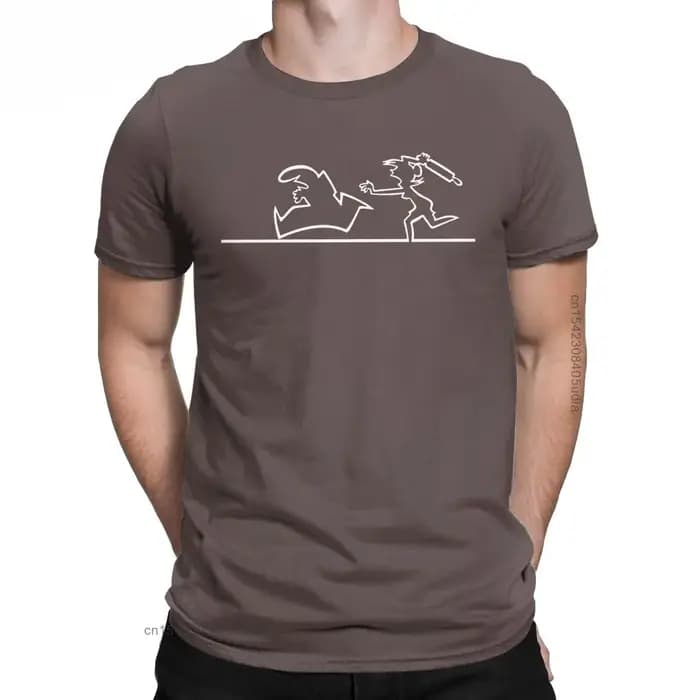 La Linea pour hommes Help Me t-shirts graphiques pur coton Vintage à manches courtes col rond T-Shirt