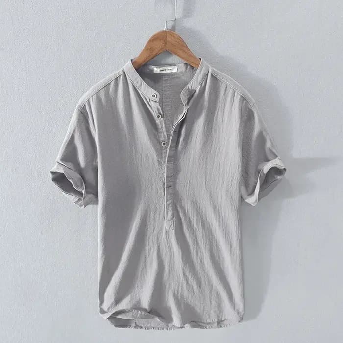 Nouvelles chemises en coton et lin pour hommes