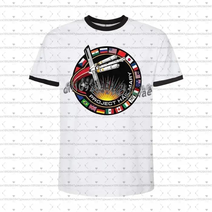 T-shirt Rétro Project Hail Mary avec Design Imprimé 3D