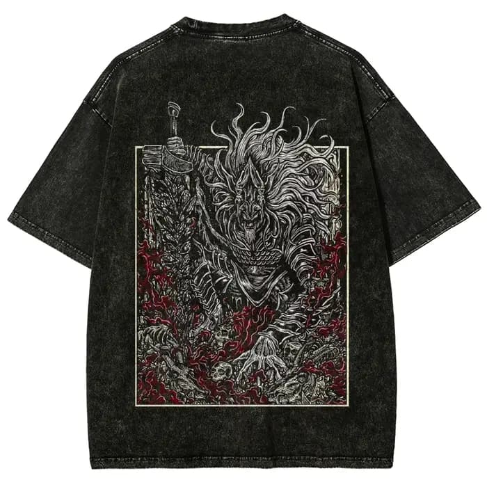 T-shirt graphique Wolf Warrior Armor pour homme