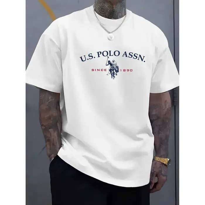 T-shirt classique imprimé logo été 2026 style américain en coton pour hommes et femmes